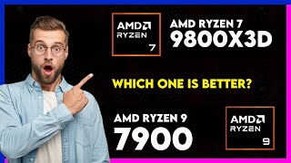 AMD Ryzen 7 9800X3D vs AMD Ryzen 9 7900 Comparison [upl. by Charleen]