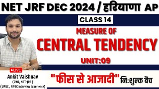 Class 14  MEASUR OF CENTRAL TENDENCY  निःशुल्क बैच  ANKIT SIR  NET JRF  GEOGRAPHY [upl. by Freemon462]