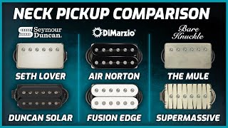 Neck Pickup Comparison Seymour Duncan vs Bare Knuckle vs Dimarzio [upl. by Aihsemat]