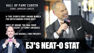 Ernie Gets Inducted Into The Sports Broadcasting Hall Of Fame 🎙️🐐  EJ’s Neato Stat [upl. by Aydan]