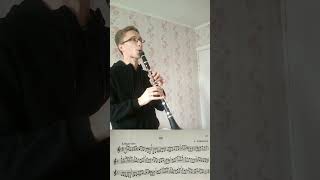 🎶 ASemenov Allegretto  etude for clarinet 🎼 etude музыка music clarinet [upl. by Eadrahs227]