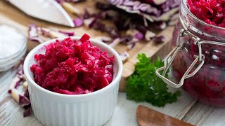 Easy and simple homemade sauerkraut recipe l How to make the easiest fresh sauerkraut [upl. by Edythe]