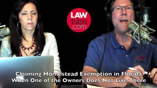 Claiming homestead exemption in Florida when one of the owners does not live in the house [upl. by Dippold]