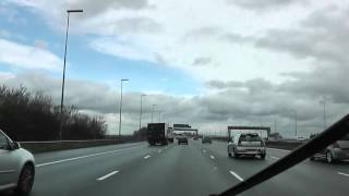 Driving On The M6 Motorway From J20 Appleton To J21 Warrington Cheshire England [upl. by Thorwald]