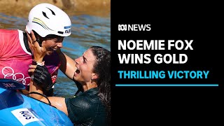 Noemie Fox wins gold in inaugural kayak cross event  ABC News [upl. by Aisile]