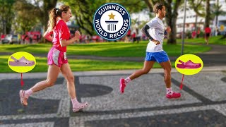 Corri 5km de CROCS com a esposa batemos o recorde mundial [upl. by Stone]