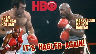 Marvelous Marvin Hagler vs Juan Domingo Roldan HBO 1080p 60fps [upl. by Kcirret]