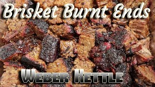 Brisket Burnt Ends Weber Kettle 🐮 [upl. by Euqcaj]