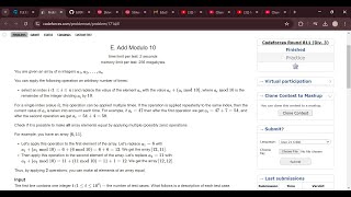 Add Modulo 10 CF round 811 div 3  NUMBER THEORY  Explanation in English  1400 rated TLE SHEET [upl. by Zel558]