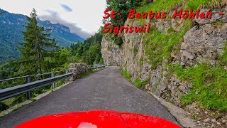 Switzerland 2024  driving from St Beatus Höhlen to Sigriswil via Justistal valley Uncut version [upl. by Spiers755]