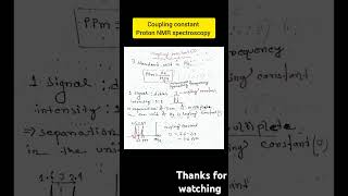 Coupling constant in nmr spectroscopychemistry organic spectroscopy nmr csirnet gate ytshorts [upl. by Saidel747]