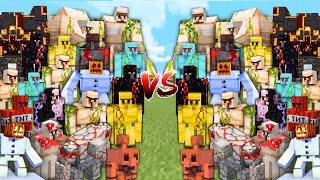 Ultimate GOLEMS vs GOLEMS in Minecraft Mob Battle [upl. by Nah]