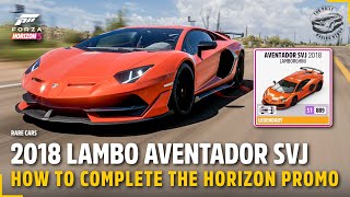 2018 LAMBORGHINI AVENTADOR SVJ  How to complete the Horizon Promo Photo  Forza Horizon 5 [upl. by Nairdad]