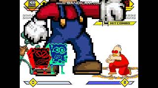 Mugen 1100 DSbob DPingu DHomer SymSMario vs OniDSbob Giant Mario SHomer SbobC19 [upl. by Elletnwahs]