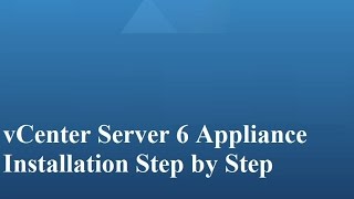 vCenter Server Appliance Installation Step by Step [upl. by Balcer]