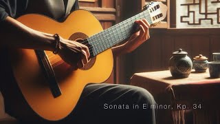 Sonata in E minor Kp 34 by D Scarlatti  ABRSM Classical Guitar Grade 6 List A No8 [upl. by Nulubez]