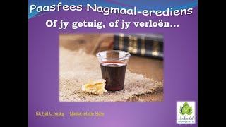 NG Kerk Vredendal  Paasnagmaal 28 Maart 2024 [upl. by Hodges]