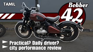 JAWA bobber 42 who should buy  யார் வாங்க வேண்டும் city ride review jawabobber42 [upl. by Erdnaek]