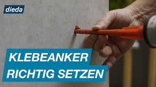 Klebeanker richtig setzen und montieren  DIEDA [upl. by Avevoneg]