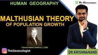 Malthusian Theory of Population Malthusian Theory UPSC [upl. by Eitsirk]