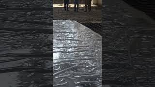 Concrete floor moisture with polythene sheet for better concrete strength [upl. by Bohs777]