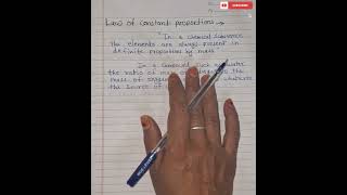 Class9th Chemistry law of constant proportions explanation comment subscribe share creative [upl. by Eniarol]