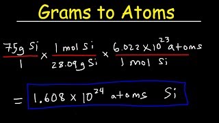 How To Convert Grams to Atoms  THE EASY WAY [upl. by Hamehseer]