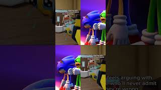 Sonic Admit It vs Original funnyshorts sonic animatedfilm [upl. by Inerney]