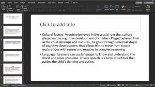 Module 9 Vygotskys SocioCultural Theory [upl. by Naneek341]