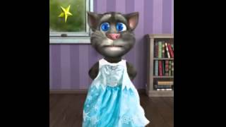 Gato cantando Sueltalo de Frozen Libre soy en Español Canciones Infantiles disney Frozen [upl. by Icat]