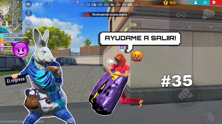 Poniendo PARED GLOO a JUGADORES en FREE FIRE 35 No pueden salir 😆 [upl. by Ruomyes]