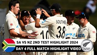 New Zealand vs South Africa 2nd Test Day 4 Full Match Highlight 2024  NZ vs SA Test Highlight Today [upl. by Morgen257]