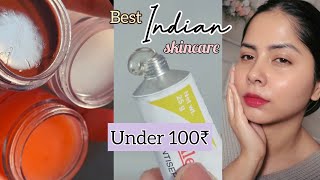 Top 7 Skincare under 100₹ that Actually Work ✨ Affordable Indian Skincare❤️ [upl. by Sivla]