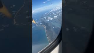 Pulicat lake in flight view ✈️🌊☁️shorts shortsfeed flight sky youtubeshorts [upl. by Barbi]