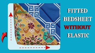 How to Sew Perfect Corners on a Sheet  Fitted bed sheet without Elastic [upl. by Maude456]