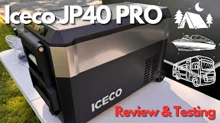 Great for Camping Riding boating  Iceco JP40 Pro Portable Fridge amp Freezer Review [upl. by Arahs21]