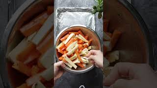 Golden caramelised amp holiday seasonready Honey Roasted Carrots amp Parsnips sidedish sundayroast [upl. by Atiana]