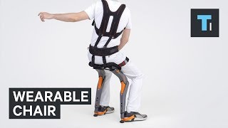 You can take a seat anywhere with this wearable chair [upl. by Otiragram976]