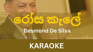 Rosa Kale Mata Mathakai ආදරේ ආදරේ Karaoke  Desmond De Silva  Without Voice Lyrics Instrumental [upl. by Alia]