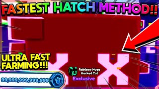 FASTEST WAY TO HATCH HUGE HACKED CATS OP FARM  Pet Simulator X Roblox [upl. by Ajani]