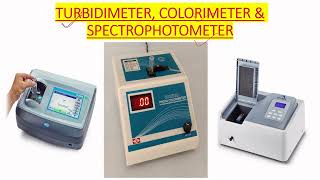 SPECTROPHOTOMETER TURBIDIMETER AND COLORIMETER USE IN MICROBIOLOGY LAB IN ENGLISH [upl. by Hestia223]