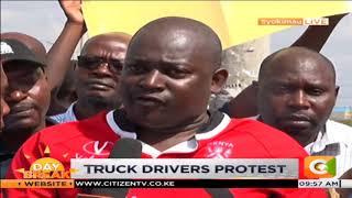 Truck drivers protest in Syokimau [upl. by Orva]