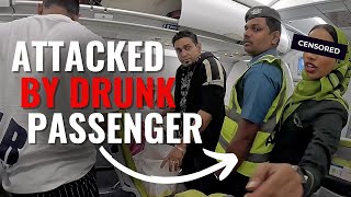 ATTACKED by DRUNK Passenger on SALAM AIR  Police at the gate [upl. by Eibor]