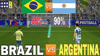 👉Argentina🆚Brazil  Leo Messi🆚Neymar JR🔥Penalty shootout✅ARG🆚BRA who will win 😱penaltyshootout [upl. by Nnairda313]