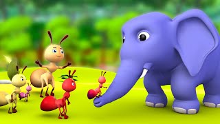 The Elephant amp Ant 3D Animated Hindi Moral Stories for Kids  घमंडी हाथी और चींटी हिन्दी कहानी Tales [upl. by Barsky]