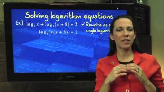 Solving Logarithmic Equations [upl. by Tse]