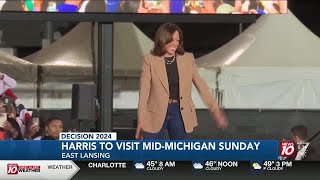 Kamala Harris will host a rally at Michigan State University on Sunday [upl. by Eenyaj]