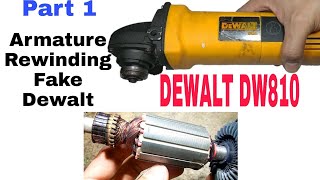 Armature Rewinding Fake DEWALT DW810 part 1 [upl. by Anattar]