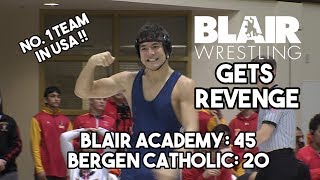 Blair Academy 45 Bergen Catholic 20  HS Wrestling  Blair Gets Revenge In Blowout Win [upl. by Kate]