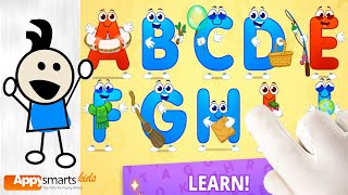 Living Letters with GoKids Alphabet Learning Games App Demo iPadAndroid [upl. by Nay]